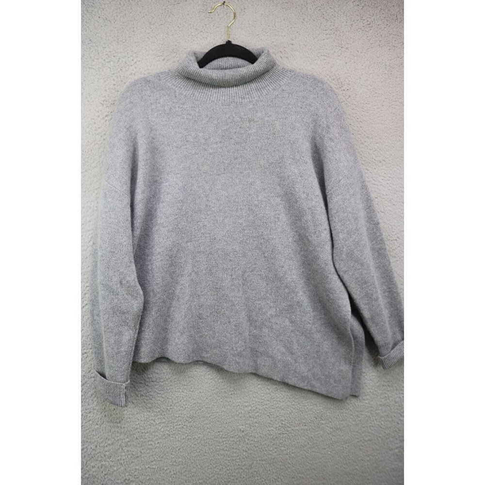 Nap Lounge Long Sleeve Asymmetrical Hem Sweater-100% Wool-Size One Size-Slit